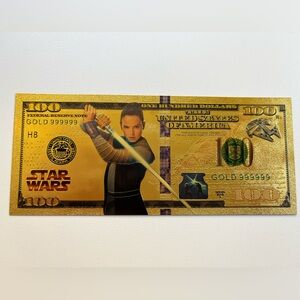 (SALE) Star Wars 24K gold foil/plated novelty note